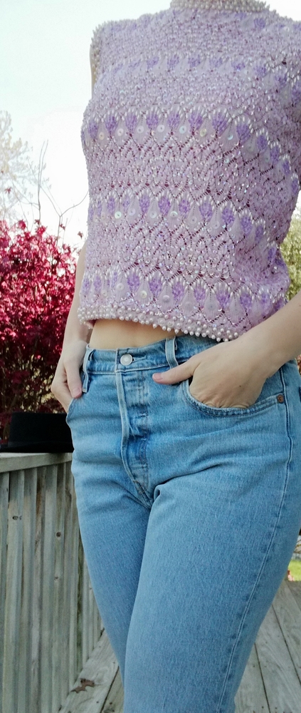 Vintage handmade beaded vest
